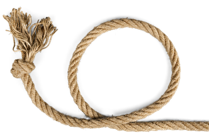 photo of a slack piece of rope